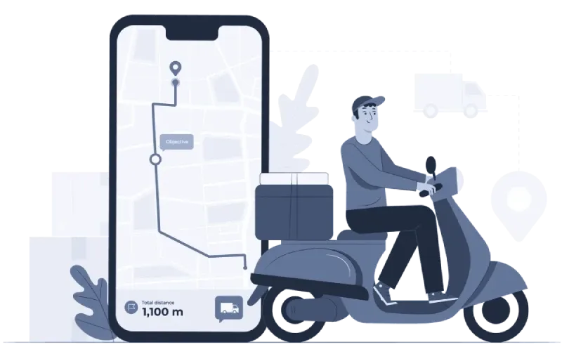 Illustration of logistics services
